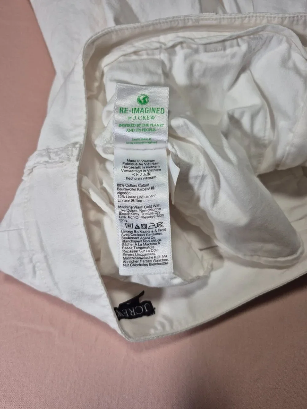 J Crew Cotton-Linen Womens Pleated Culotte Shorts White Style CI433 Size 0